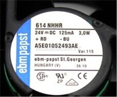 1Pcs For Ebmpapst 614Nhhr Fan 24Vdc 145Ma 3.5W 60*60*25MM 2Pin Plc Module vz