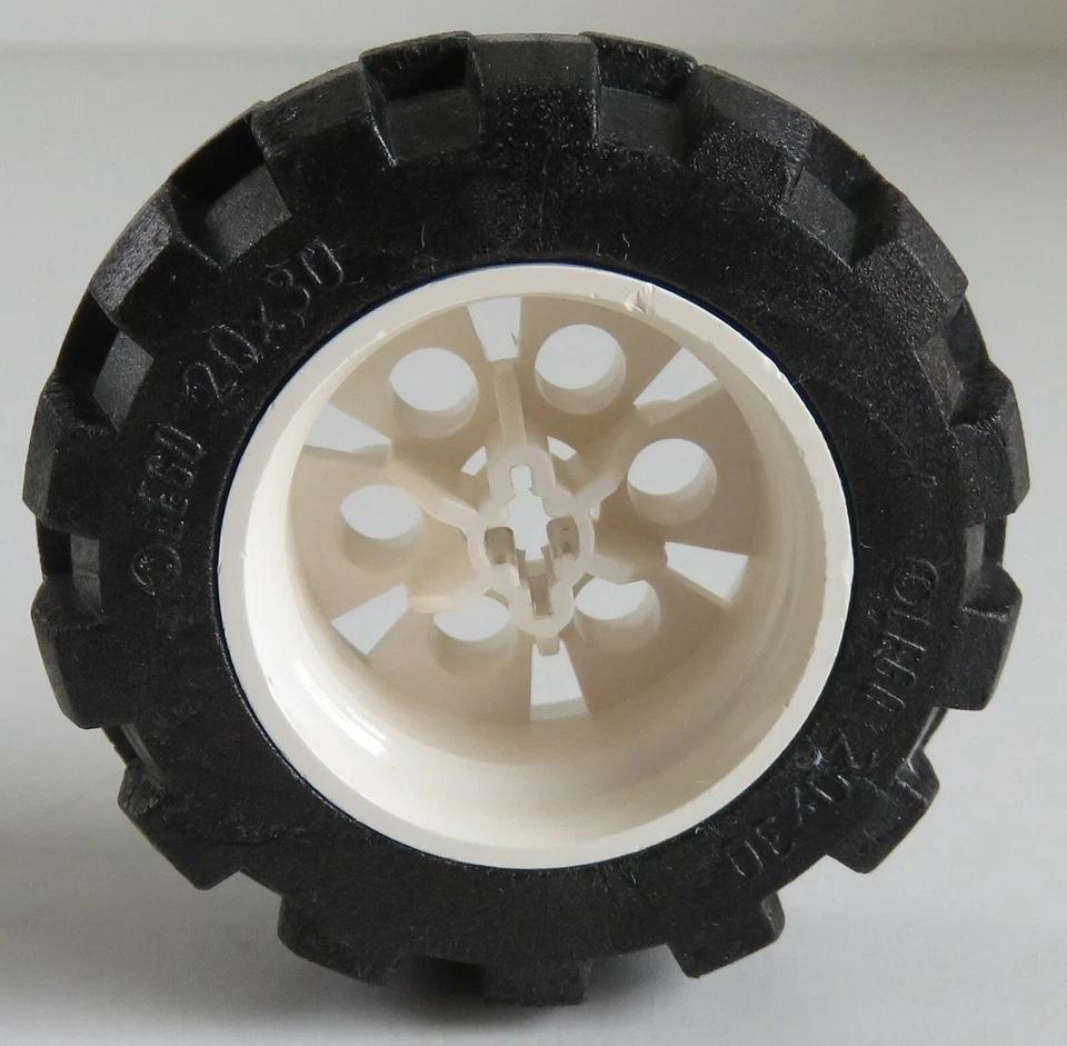 LEGO Technic - Reifen / Tire 20 x 30 mit Felge, weiß # 4266c01 - Bild 3 von 3