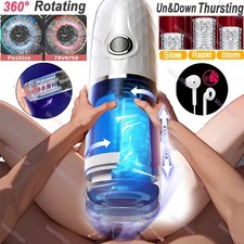 Male Masturbaters Automatic Handsfree Rotating Cup Thrusting Stroker Men Sex Toy