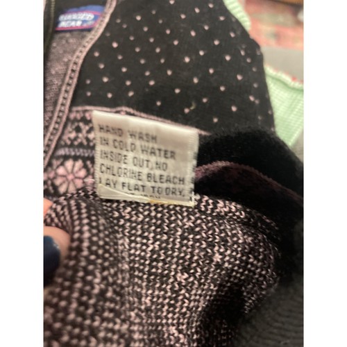 Rugged Bear Floral Long Sleeve Stand Collar Pullover Sweater Black Girl's 4/5 - Picture 5 of 5