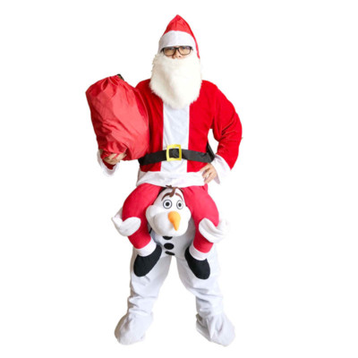 christmas ride on fancy dress Santa Claus Ride on Olaf Mascot Christmas Costume Adult Fancy Dress Up