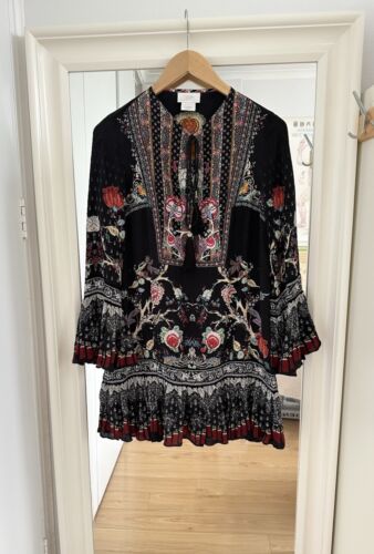 Camilla Frill Hem Long Sleeve Dress in Haute Provincial Size Small AU/UK 10 US 6 - Picture 4 of 7