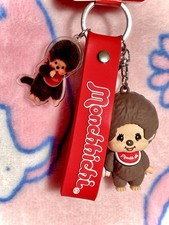 Monchhichi Multi-charm 3D Character  Acrylic Classic Boy Keychain wristlet NEW 