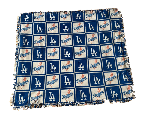 Angeles Hand Sign Los Angeles Dodgers MLB Custom Fleece Throw Blanket 48