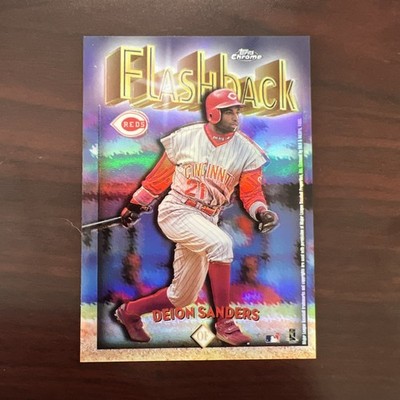 1998 Topps Chrome DEION SANDERS #FB9 - Flashback Refractor SP MT
