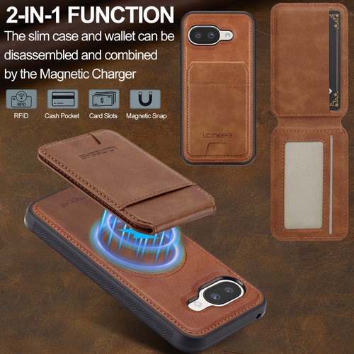 Magnetic Leather Card Slot Phone Case for Google Pixel 7 8 9 10 Pro XL 8A 9A 7A - 第 8/17 張圖片