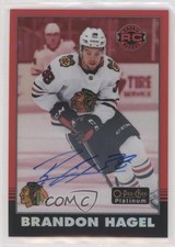 2020 O-Pee-Chee Platinum Retro Rookies Rainbow Red Brandon Hagel #R-59 Auto 0i47