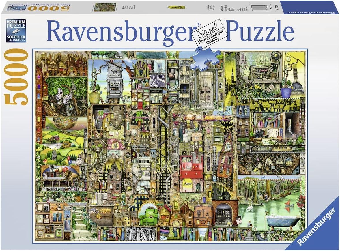 Bizarre Town 5000 Piece Puzzle Ravensburger Fantasy Town Jigsaw Puzzle