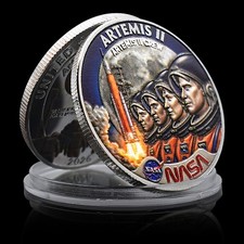 Artemis II & Apollo 11 Gedenkm&uuml;nze &ndash; NASA Mondmission, Sammler , Silver Coin