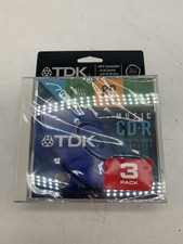 NEW SEALED TDK Music CD-R 3-Pack 80 Min 700MB Blank Discs FREE SHIPPING