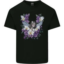 Camiseta Orchid Angel gótica gótica de algodón ligero para hombre