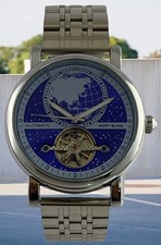 Refurbished Montblanc Open-Heart Blue Dial Automatic Watch Case Size 44 mm