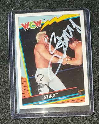 STING signed RARE WCW UK CARD -   wwe, wcw, aew