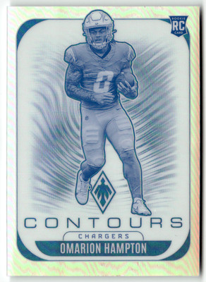 Panini NFL Phoenix 2025 No. 18 Omarion Hampton Rookie Contours Silver Prizm