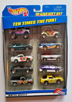 1997 Mattel Hot Wheels 10 Car Gift Set Yellow Toys R Us Camaro #18730 Vintage