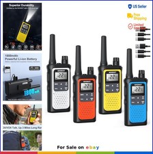 Walkie Talkies 4 Pack Long Range 22 Channel FRS Rechargeable 1800mAh NOAA