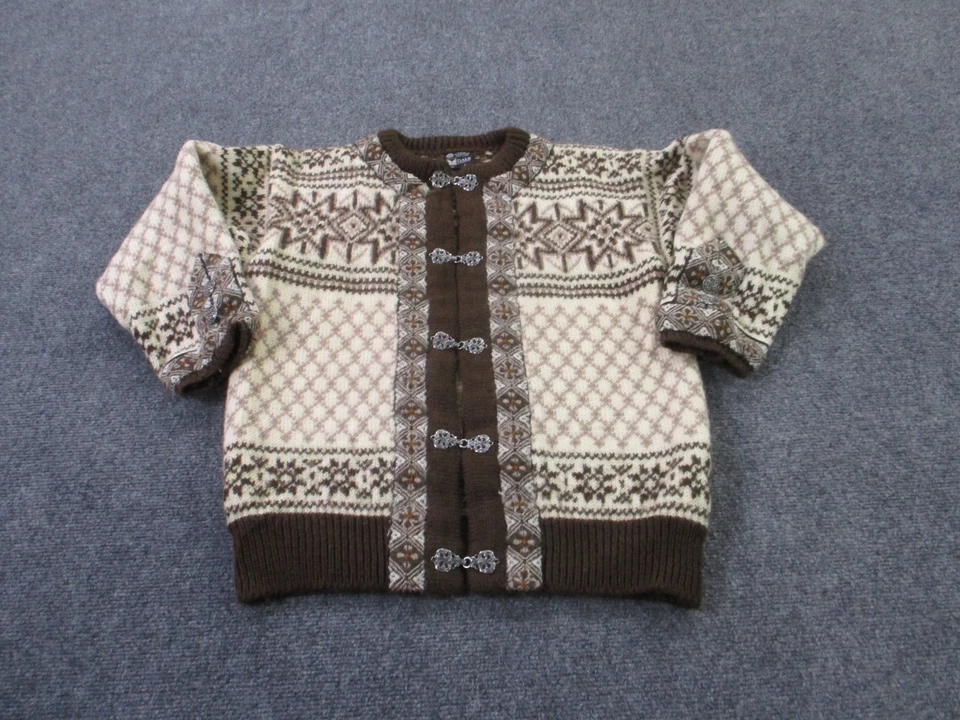 Vintage Dale Norway Sweater Women 40 S Wool Aztec Clasp Cardigan Grandpa Preppy - Image 2 of 4
