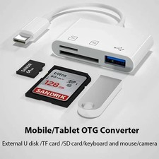 USB-C Card Reader OTG TF SD CF Adapter for iPad Pro MacBook Samsung Huawei