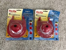 Lot Of 2 Korky 3060 Large 3" Universal Toilet Flapper Adjustable