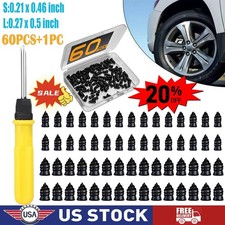 60PCS Car Vacuum Tire Repair Nail Rubber Screw Nails Screwdriver Tool Set w/Box