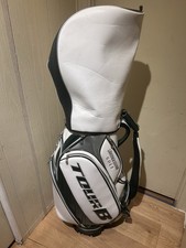 Bridgestone Tour B Golf Cart Bag White Green 6-Way w/Rain Hood EUC Pre-Owned