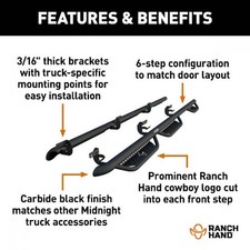 Ranch Hand Mrsd101c6b6s Midnight Series Nerf Bar Round 3 Ranch Hand Mrsd101c6b6s Midnight Series Nerf Bar Round 3