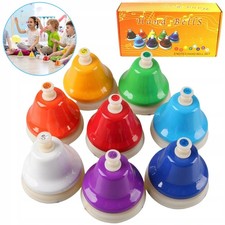 8x Tonleiter Glockenspiel Glocke Buntes Handglockenset Spielzeug f&uuml;r Kinder