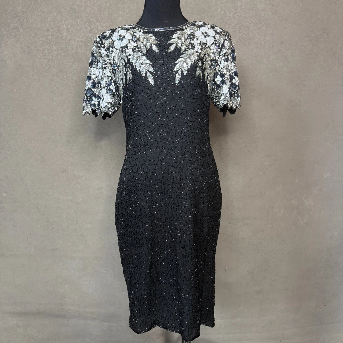 lace beige dress Beige lace corset mini dress embellished with sequins and fringes S / 4 / Beige main image 0