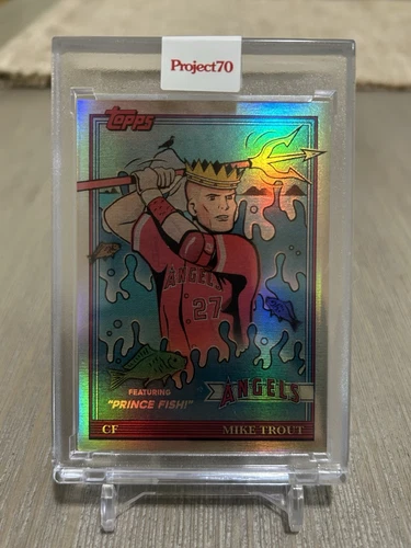 2021 Topps Project 70 MIKE TROUT w/ ART by JEFF STAPLE RAINBOW FOIL /70 🌈