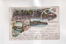 F7519) Postcard, GREETINGS from the FOREST TASTER at BORBECK Castle 1898 LITHO