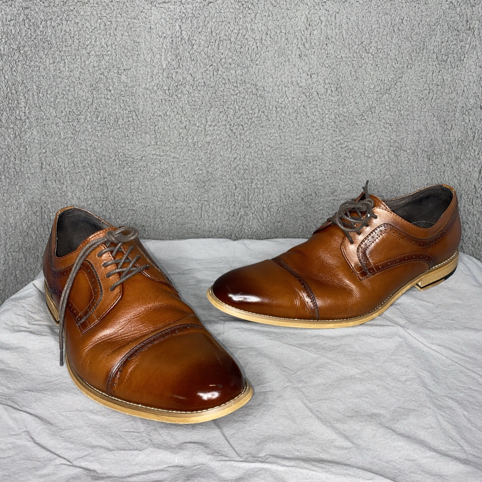 SAOLA Scarpe uomo Dickinson Cap Toe Oxford Stacy Adams taglia 12