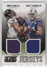 2015 Score Dual Jerseys Owen Daniels Scott Chandler #DJ-TE tx8