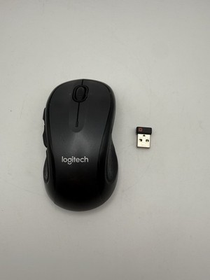 Logitech M510 Black Wireless Mouse & Unifying Receiver TESTED/WORKS W
