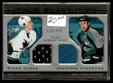 2005-06 Upper Deck Rookie Update Ryane Clowe/Jonathan Cheechoo Rookie 530/999