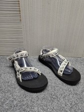 Teva Mujer Sandalias Zapatos 11 Negro Blanco Puntera Abierta Informal Cómodo Correa Ajustable