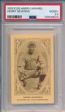 1922 E120 AMER CARAMEL - HENRY SEVEREID - PSA 2.5 GD+ (SVSC) FRESHLY GRADED!