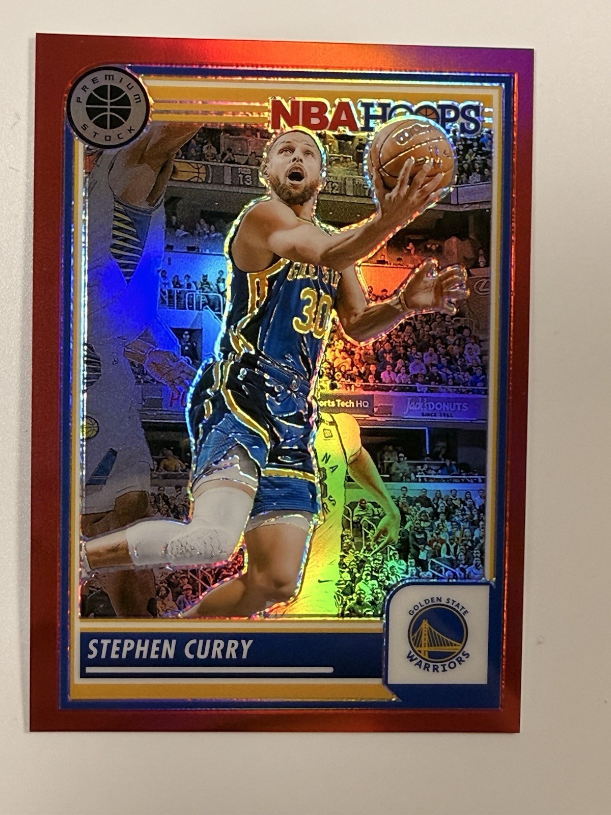 2023-24 Hoops Premium Stock #192 Stephen Curry red prizm 192/275 Warriors
