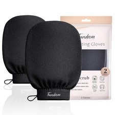 Exfoliating Gloves 2 Pcs, Korean Exfoliating Mitts, Body Scrub for Dead Skin Rem