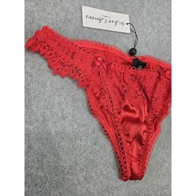 NWT For Love and Lemons Skivvies Red Side Undie Cheeky Lace Detail Panties