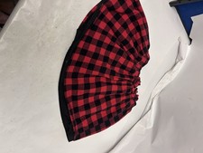 Unbranded girls medium red/black plaid skirt