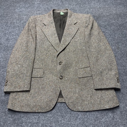 Hardy Amies, Blazer tweed vintage anni 50 Hardy Amies Donegal lana Union Made uomo 42R cappotto sportivo