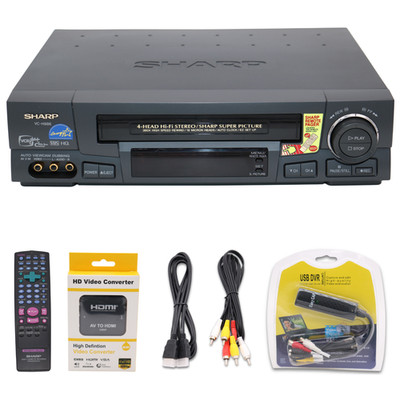 Sharp VHS VCR Player Convert VHS to Digital USB Capture | AV-HDMI Adapter