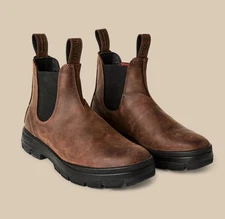 Limited Filson Blundstone US Men 11.5 Teak Brown Chelsea Boot Waxed Leather 2536