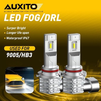 9005 40W CSP LED Fog Light Bulb Kit Plug & Play Driving DRL Lamps 6500K AUXITO