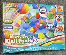 DIY Magic Bouncy Super Balls Factory Set Metallic & Light-up Craft Kit for Kids