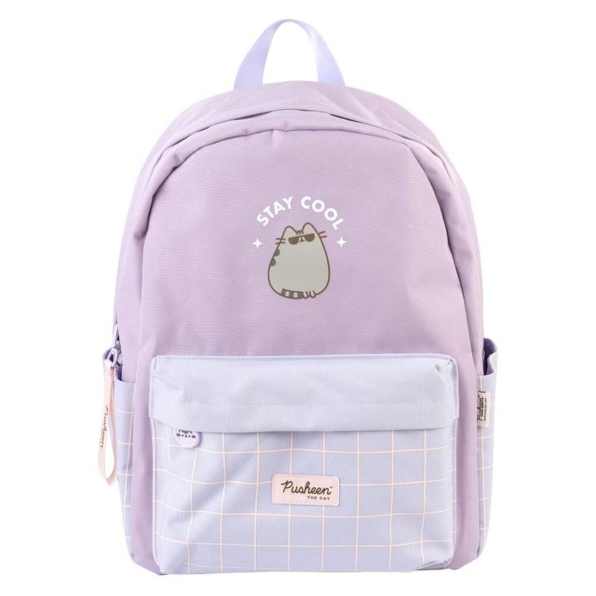Sac à dos Pusheen violet grand format avec dos respirant et poche zippée