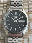 Vintage 1976 Seiko 5 Day Date Automatic Watch 6309 Black