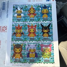 Pikachu Poncho Uncut Sheet Pokemon Green Stars