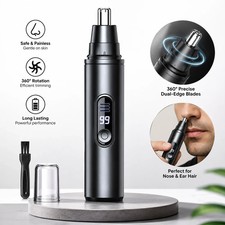 Digital Nose Hair Trimmer USB-C Rechargeable Painless Ear Eyebrow Clipper