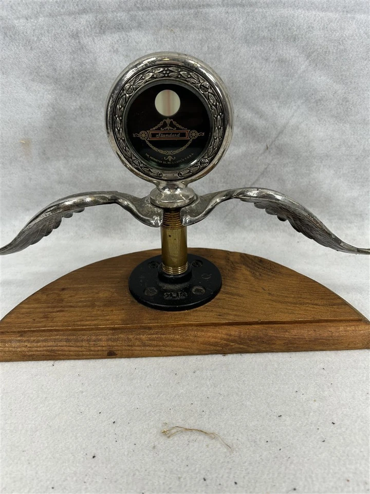 Medidor Moto Coche Antiguo con Alas Boyce Estándar Cromo Original Excelente Foto 4 de 4